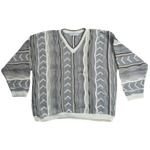 Vintage 90s Coogi Style Alexander Lloyd 2XL Mens Knitwear Cable Knit Sweater